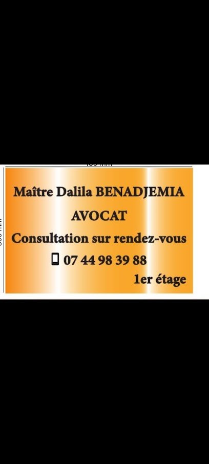 Avocat Perpignan Me BENADJEMIA Dalila, Avocat à Perpignan